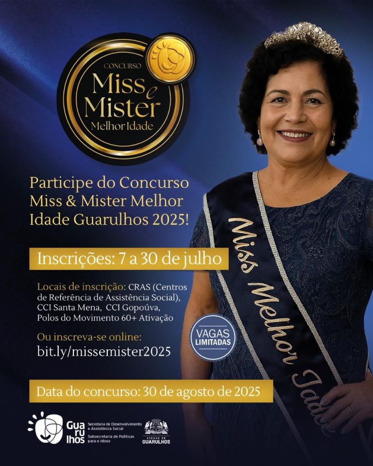 Guarulhos abre inscrições para o 20º Concurso Miss & Mister Melhor Idade