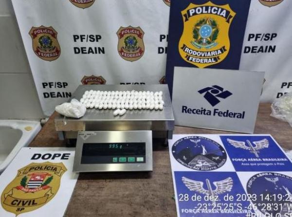 FAB e PF apreendem cápsulas de cocaína no Aeroporto de Guarulhos