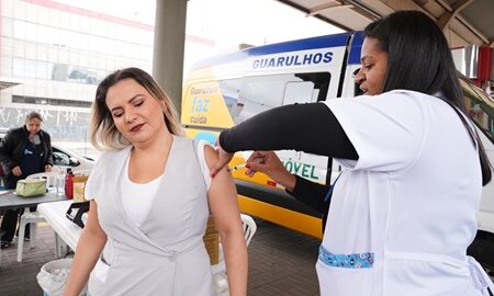 Vacimóvel no Terminal Pimentas oferta vacina da gripe e sarampo