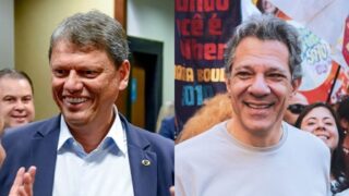 Datafolha: Tarcísio tem 45% e Haddad 27% na disputa pelo governo de São Paulo