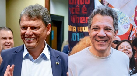 Datafolha: Tarcísio tem 45% e Haddad 27% na disputa pelo governo de São Paulo