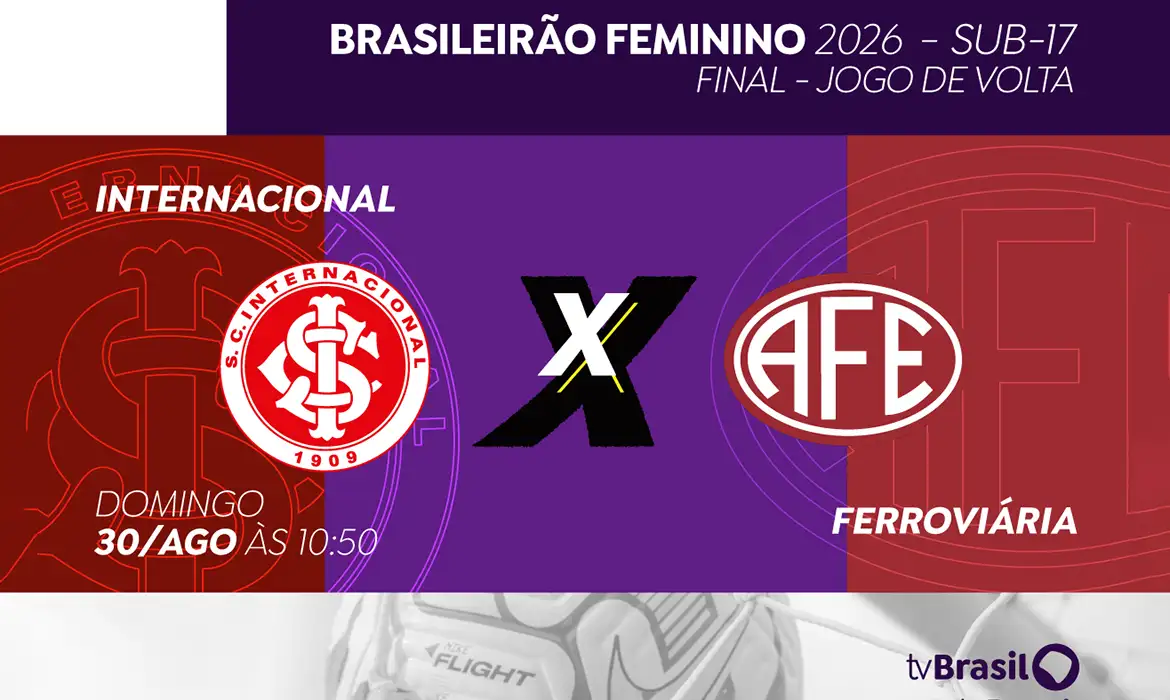 TV Brasil transmite final do Brasileirão Feminino Sub-17 entre Internacional e Ferroviária