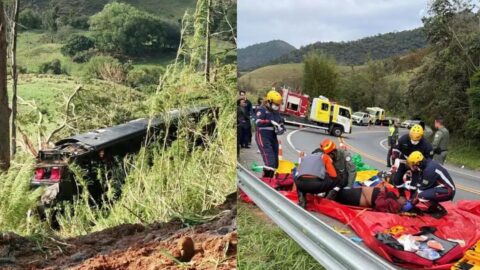 Cinco mortos e feridos em acidente com ônibus no interior de SP