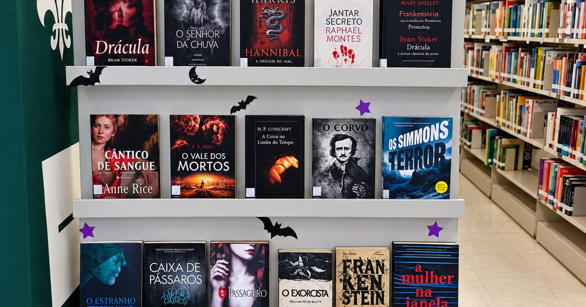 Biblioteca Monteiro Lobato celebra Halloween com exposição de terror e suspense
