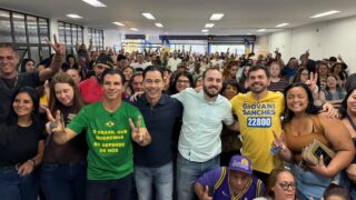 Campanha do Deputado Federal Márcio Alvino ganhou destaque em Guarulhos com apoio do Ex. Presidente da Câmara Municipal de Guarulhos TICIANO vereador mais votado em reeleição na história da cidade.