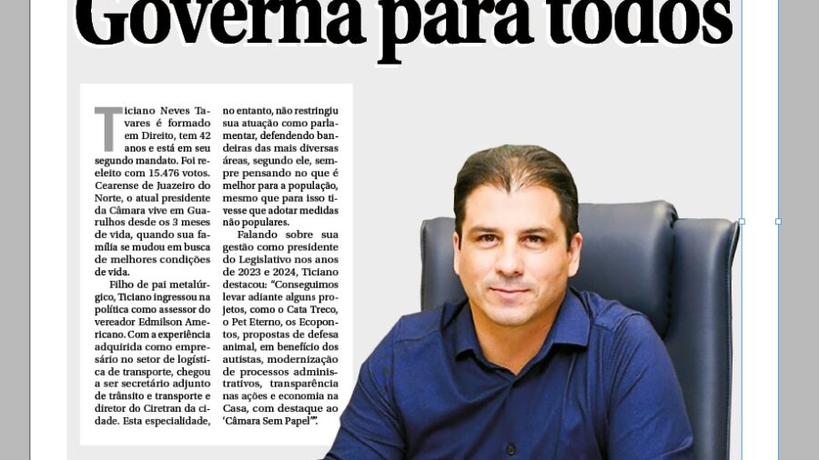 De Filho de Metalúrgico à Presidência da Câmara: A Trajetória de Gestão e Inovação de Ticiano Neves Tavares